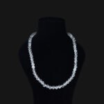 Natural Crystal Cut 8mm Colourless Beads Necklace Mala