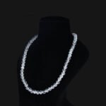 Natural Crystal Cut 8mm Colourless Beads Necklace Mala