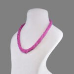 Quartz (Dyed) Beads Necklace Mala (10 Line Rose Colour)