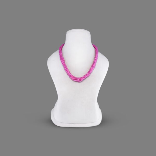 Natural Rose Quartz (Dyed) Beads Necklace Mala (10 Line Rose Colors)