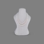 Natural Pearl Beads Necklace Mala ( 2 Line White Colours)