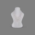 Natural Pearl Beads Necklace Mala ( 2 Line White Colours)