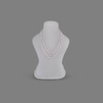 Natural Pearl Beads Necklace Mala ( 3 Line White Colours)