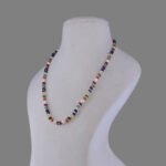 Natural Navratana Melon Beads Necklace Mala (Multi Mix Colour