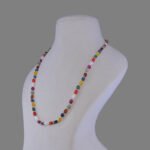 Natural Navratana Melon Beads Necklace Mala (Multi Mix Colour)