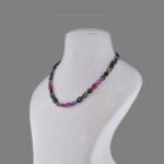 Natural Tourmaline Beads Necklace Mala (Multi Colour)