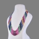 Natural Ruby, Sapphire & Emerald Beads Necklace Mala