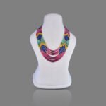 Natural Ruby, Sapphire & Emerald Beads Necklace Mala (7 Line)
