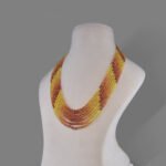 Natural Yellow Sapphire Beads Necklace Mala (7 Line Yellow Mixed Colour)