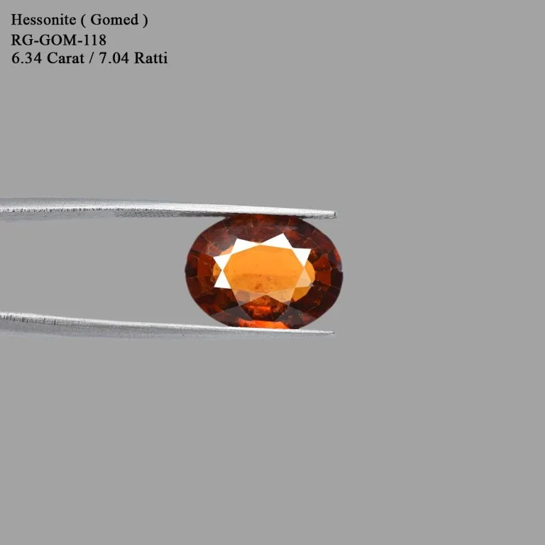 6.34 Carats Hessonite Garnet ( 7.04 Ratti Gomed ) - Image 2