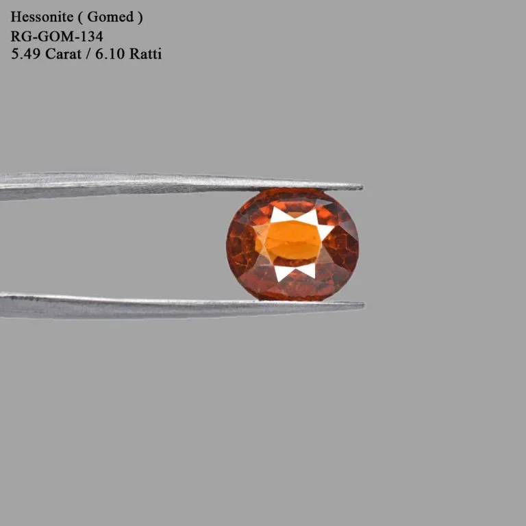 5.49 Carats Hessonite Garnet ( 6.1 Ratti Gomed ) - Image 2