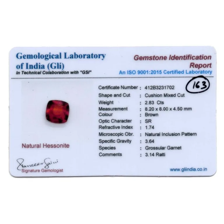 2.83 Carats Hessonite Garnet ( 3.14 Ratti Gomed ) - Image 3
