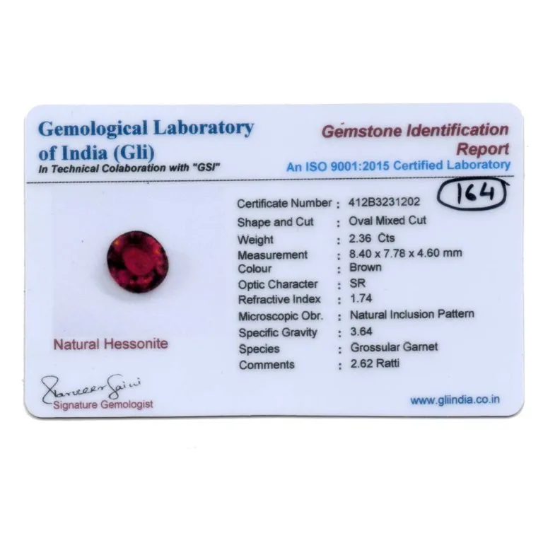 2.36 Carats Hessonite Garnet ( 2.62 Ratti Gomed ) - Image 3