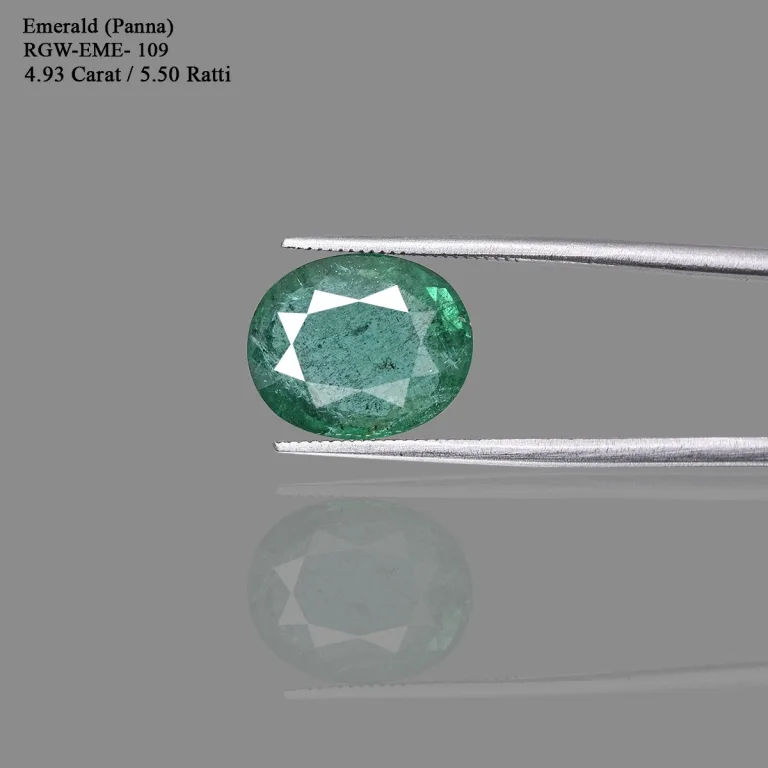 4.93 Carats Emerald ( 5.5 Ratti Panna ) - Image 2