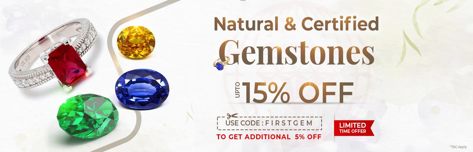 Government Certified Gemstones by Rajendras Gems World - Website Promo Banner