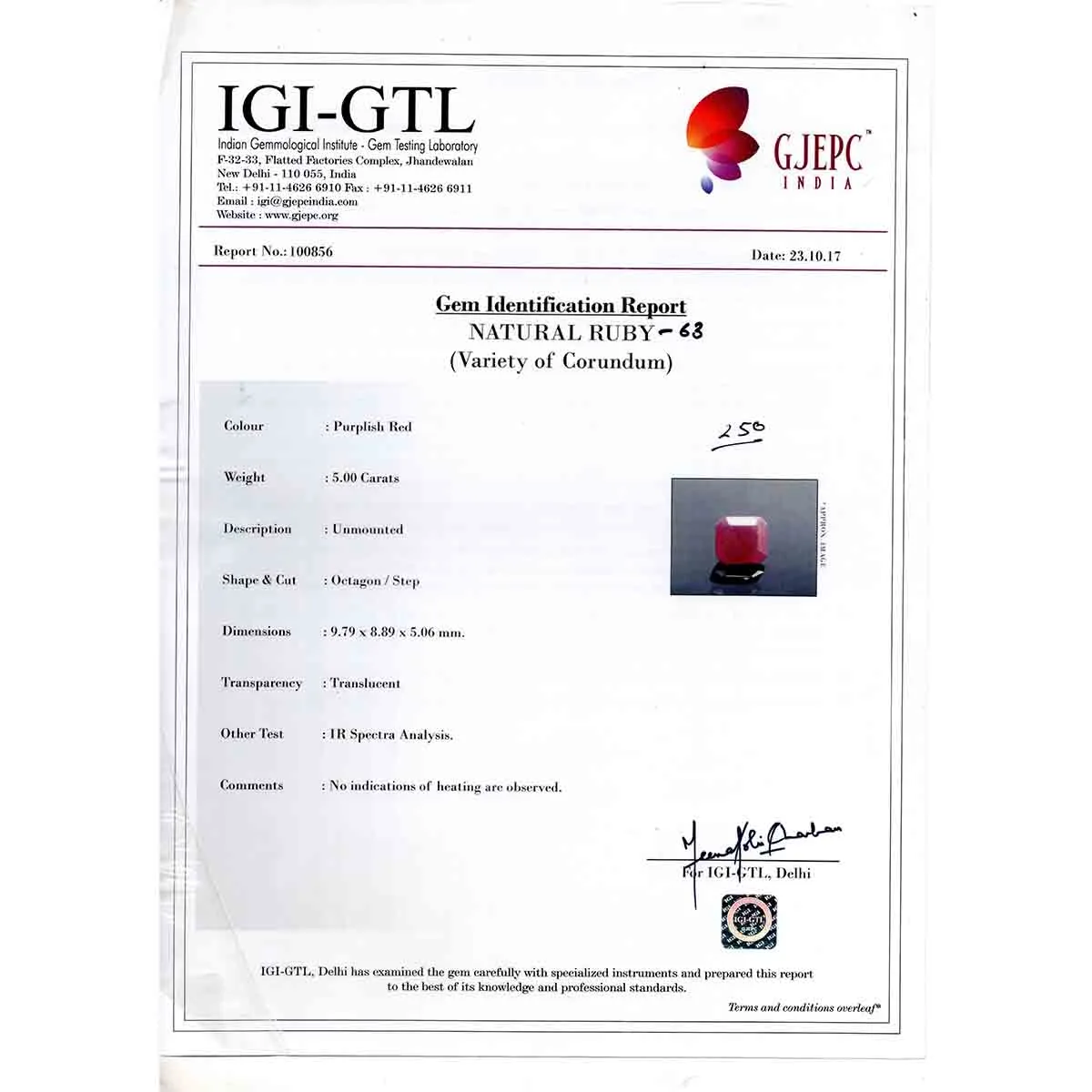5 Carats Ruby ( 5.56 Ratti Manak ) - Image 3