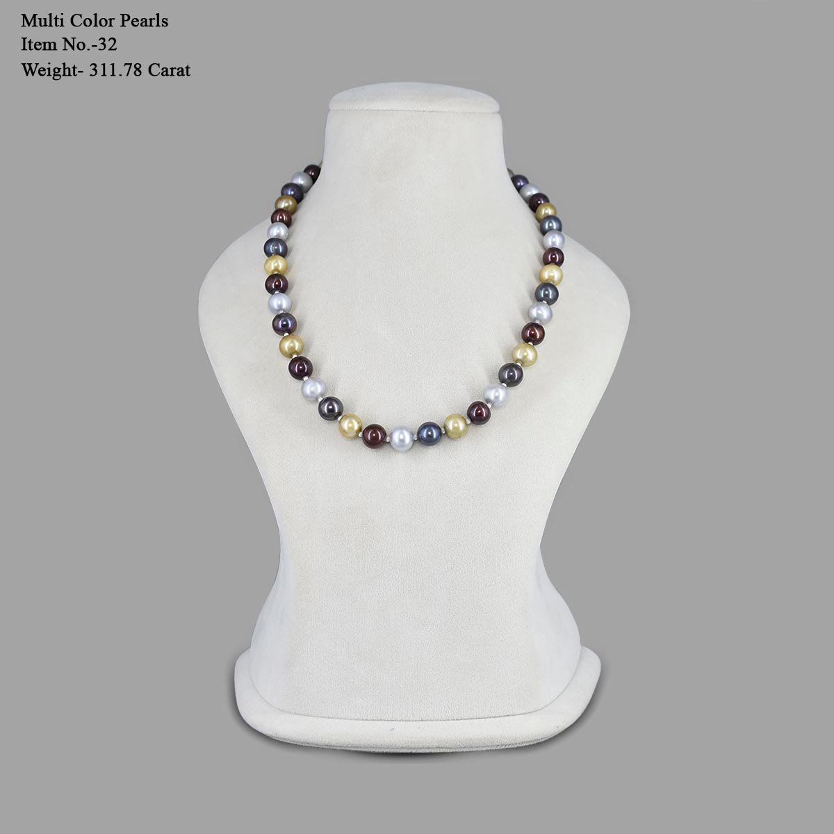 RGW-Gemstones-mala-0125-Pearl -32 (1) Freshwater Pearl Moti Mala Necklace (Single Line Multi Colour ) - Image 2