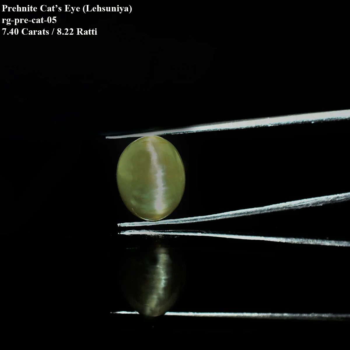 7.4 Carats Prehnite Cat's Eye ( 8.22 Ratti Lehsunia ) - Image 2
