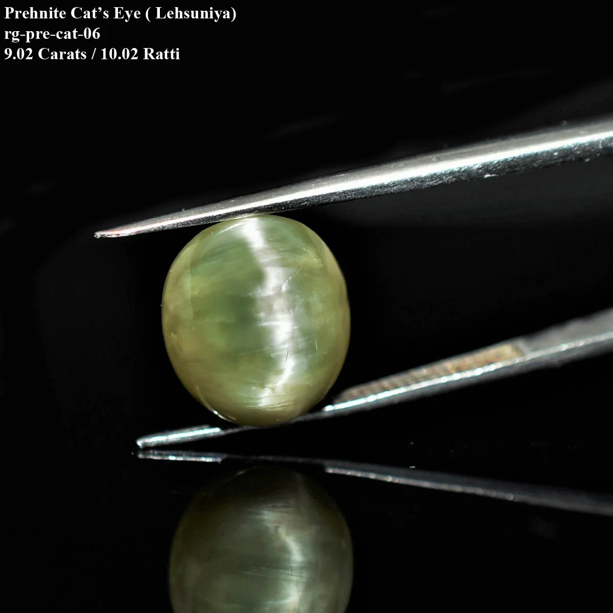 9.02 Carats Prehnite Cat's Eye ( 10.02 Ratti Lehsunia ) - Image 2
