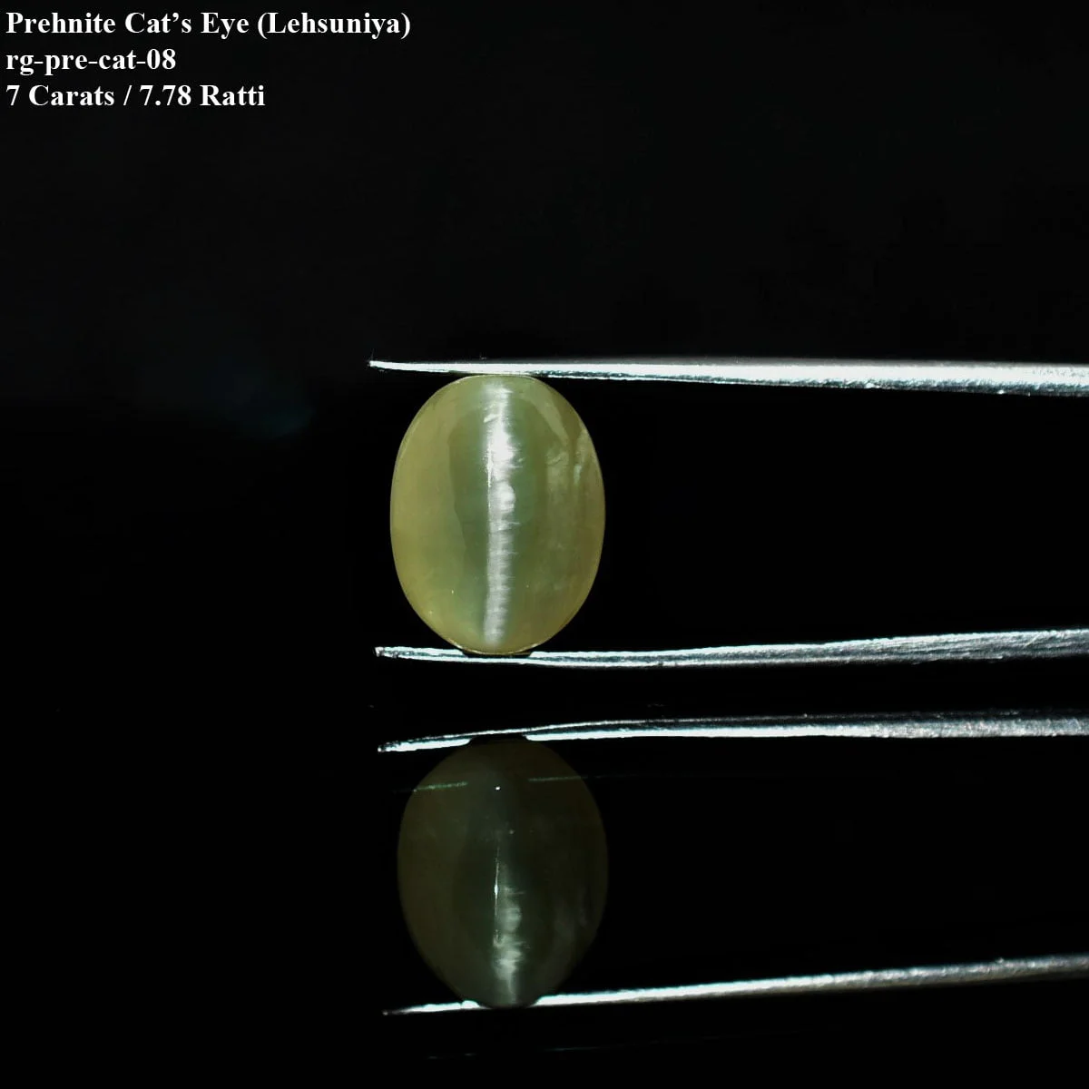 7 Carats Prehnite Cat's Eye ( 7.78 Ratti Lehsunia ) - Image 2