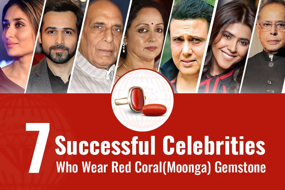 Celebrities wearing red coral gemstone