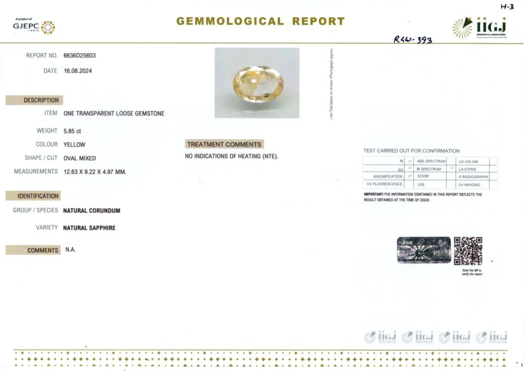 5.85 Carats Yellow Sapphire ( 6.5 Ratti Pukhraj ) - Image 6