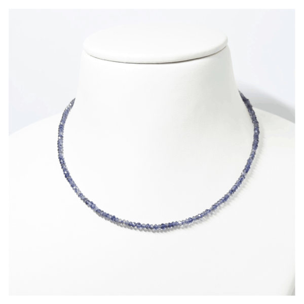 Natural Iolite Beads Necklace ( Nili Stone Mala )