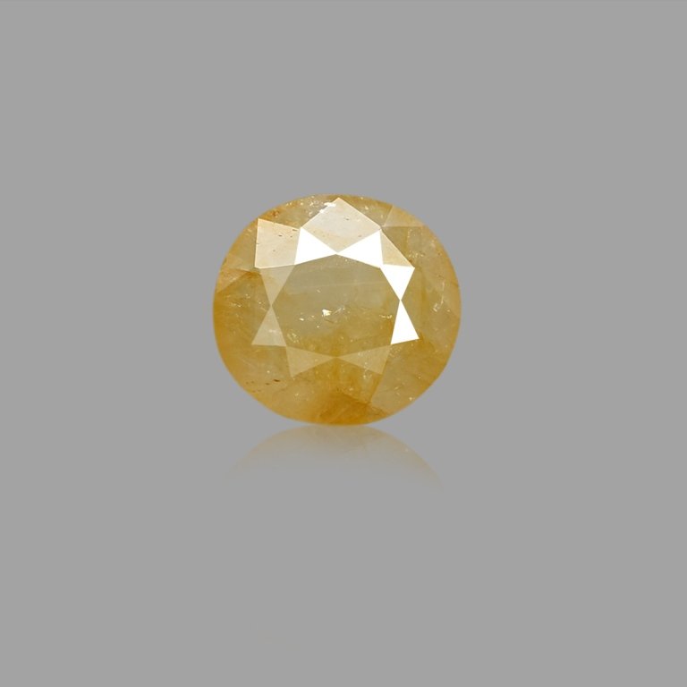 d0525-rgw-puk-599-1 6.49 Carats Yellow Sapphire ( 7.21 Ratti Pukhraj ) - Image 1