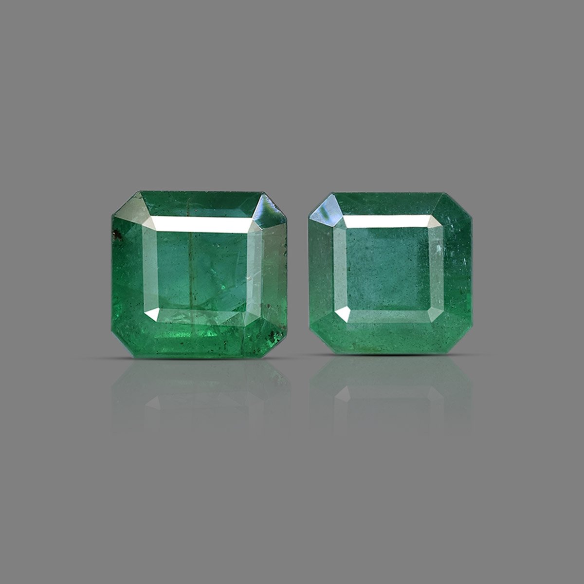 d0526-rg-pair-zam-em-716-1 9.34 Carats Emerald ( 10.38 Ratti Panna ) - Image 1