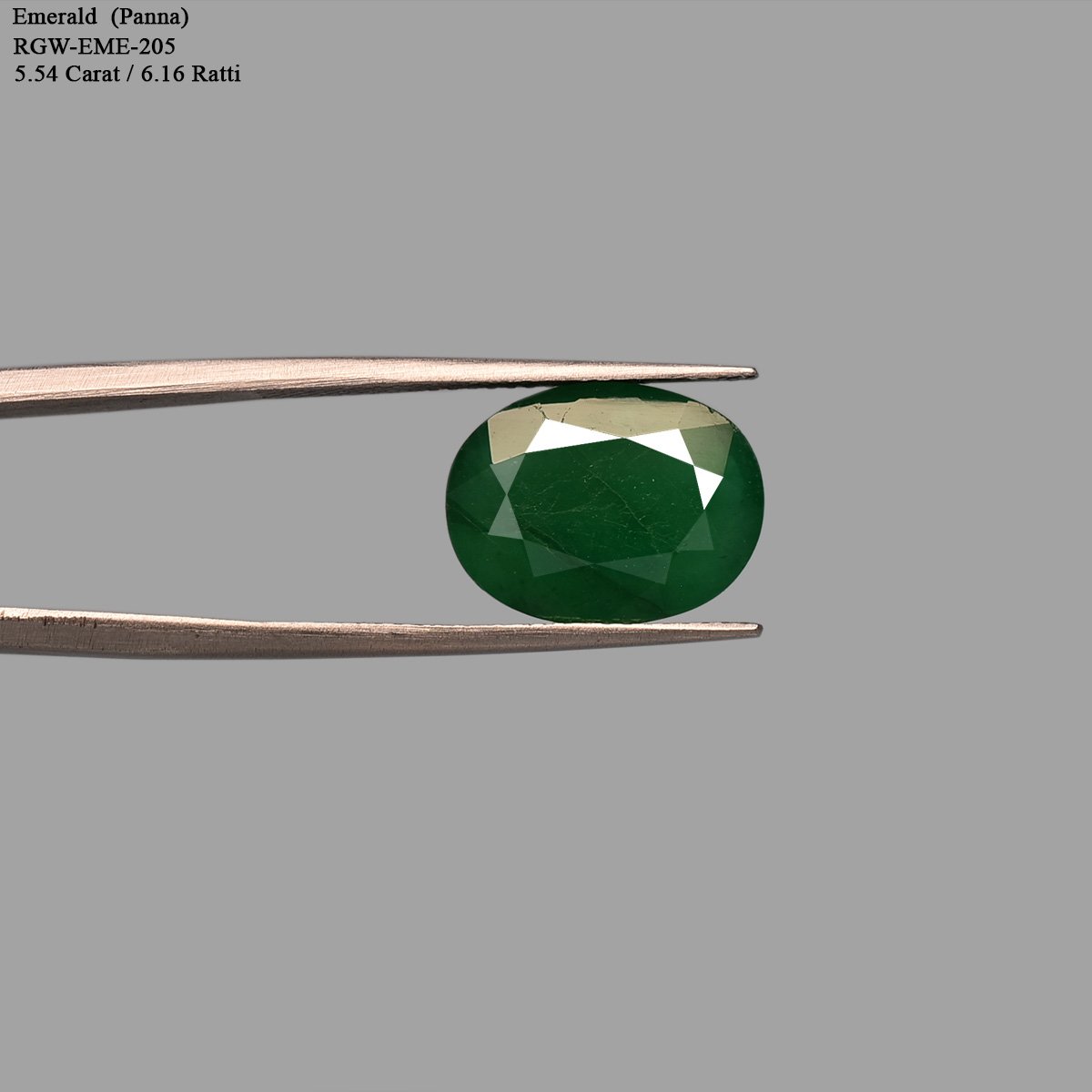 d0825-rg-em-205-4 5.54 Carats Emerald ( 6.16 Ratti Panna ) - Image 4