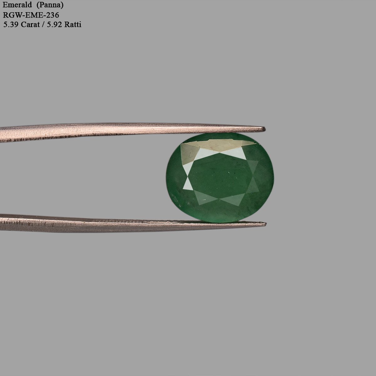 d0825-rg-em-236-4 5.39 Carats Emerald ( 5.92 Ratti Panna ) - Image 4