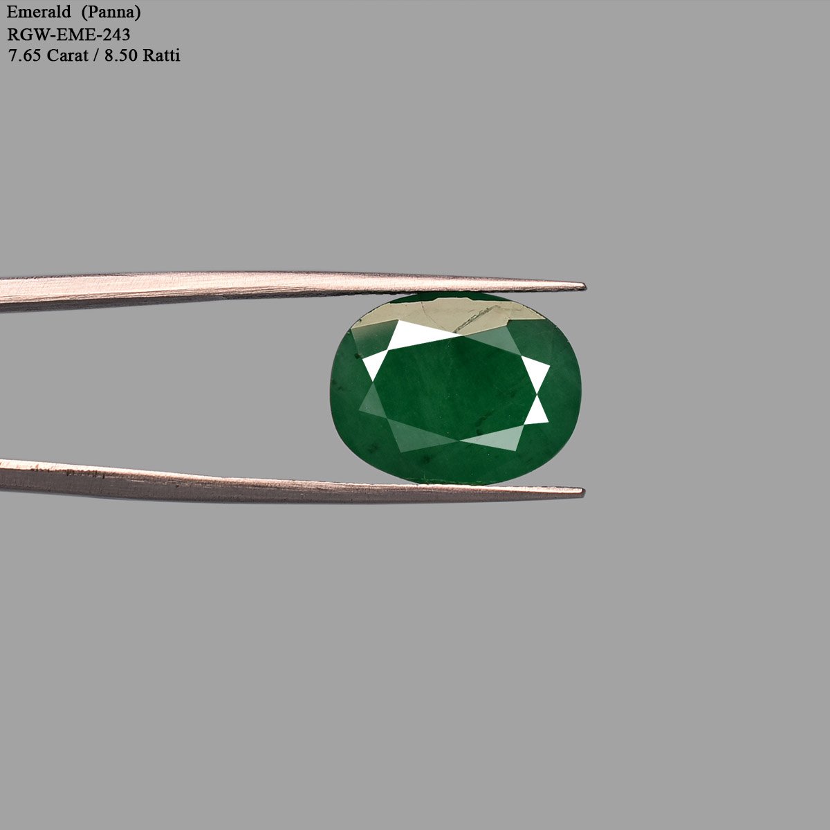 d0825-rg-em-243-4 7.65 Carats Emerald ( 8.5 Ratti Panna ) - Image 4