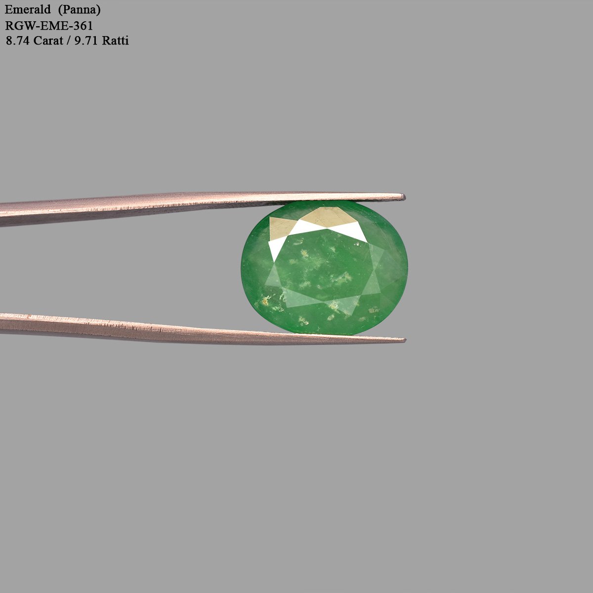 d0825-rg-em-361-4 8.74 Carats Emerald ( 9.71 Ratti Panna ) - Image 4