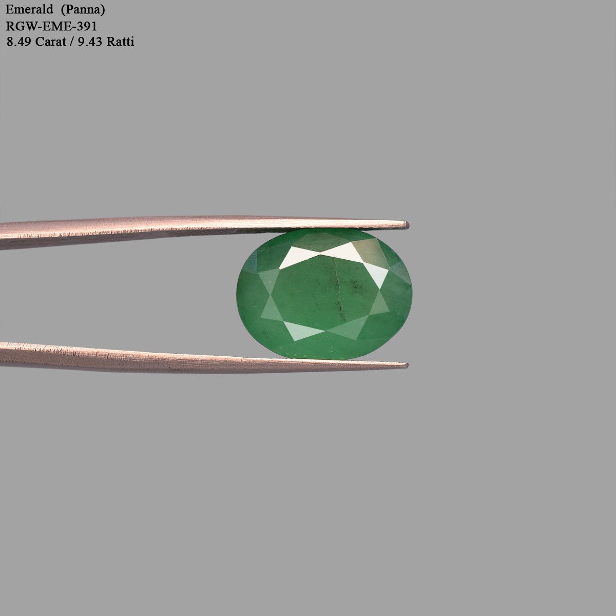 d0825-rg-em-391-4 8.49 Carats Emerald ( 9.43 Ratti Panna ) - Image 4