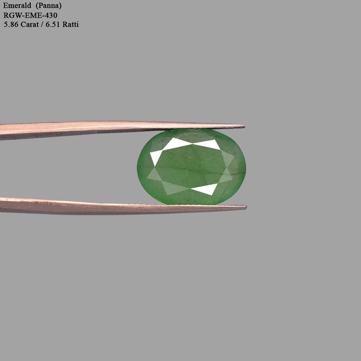 d0825-rg-em-430-4 5.86 Carats Emerald ( 6.51 Ratti Panna ) - Image 4