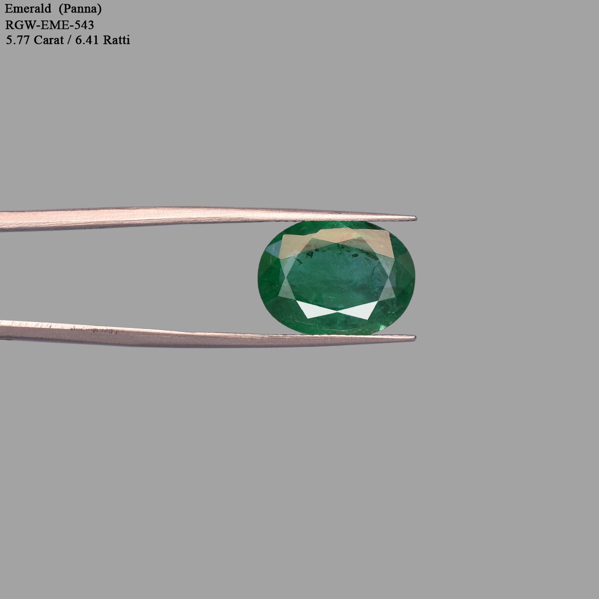 d0825-rg-em-543-4 5.77 Carats Emerald ( 6.41 Ratti Panna ) - Image 4
