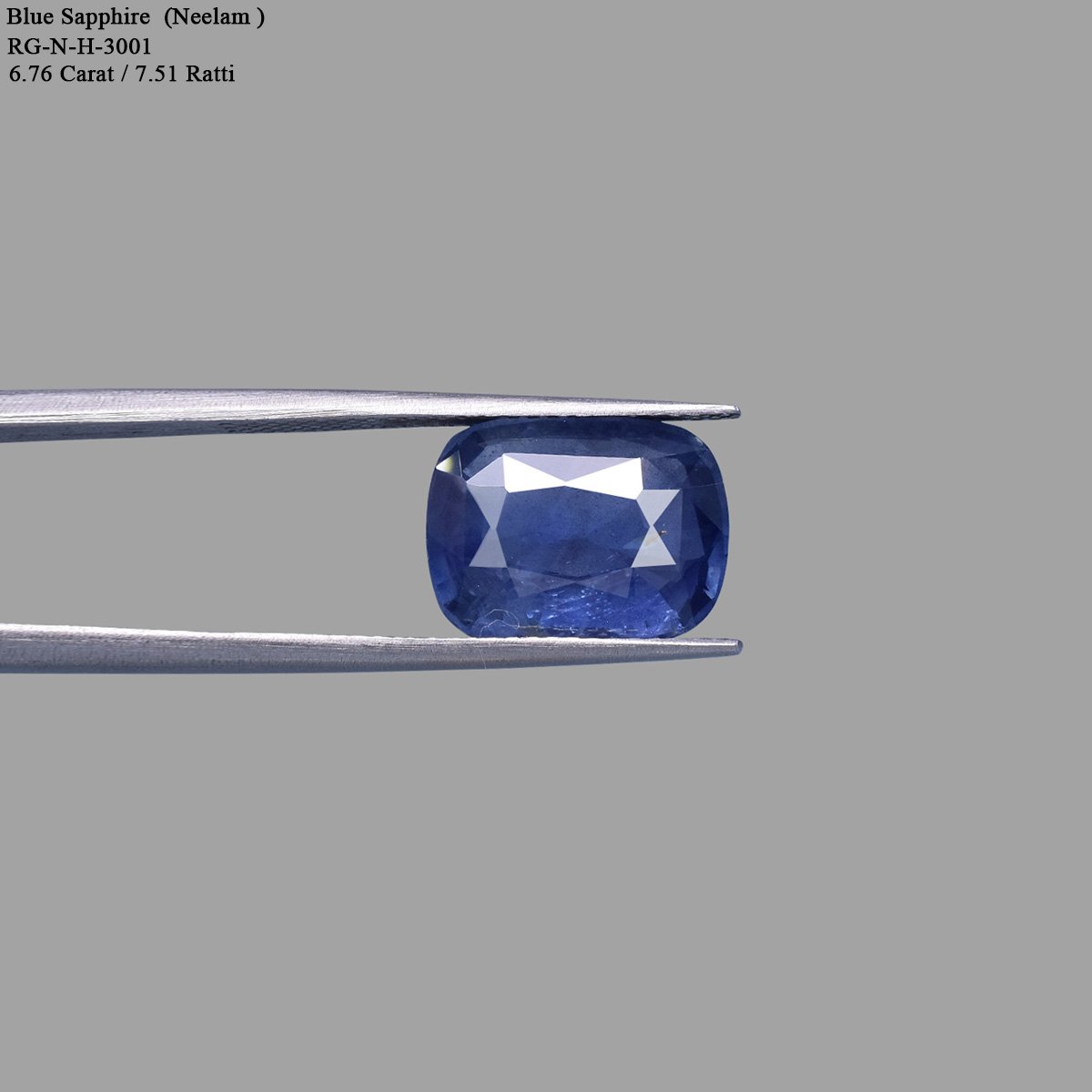 d0825-rgw-h-n-3001-4 6.76 carats Blue Sapphire ( 7.51 ratti Neelam ) - Image 4