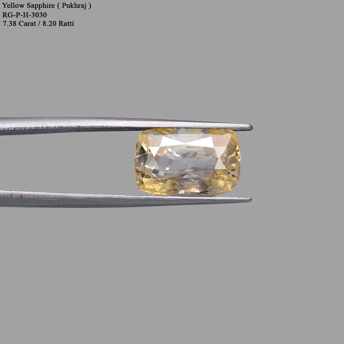 d0825-rgw-h-puk-3030-4 7.38 carats Yellow Sapphire  ( 8.2 Ratti Pukhraj ) - Image 4