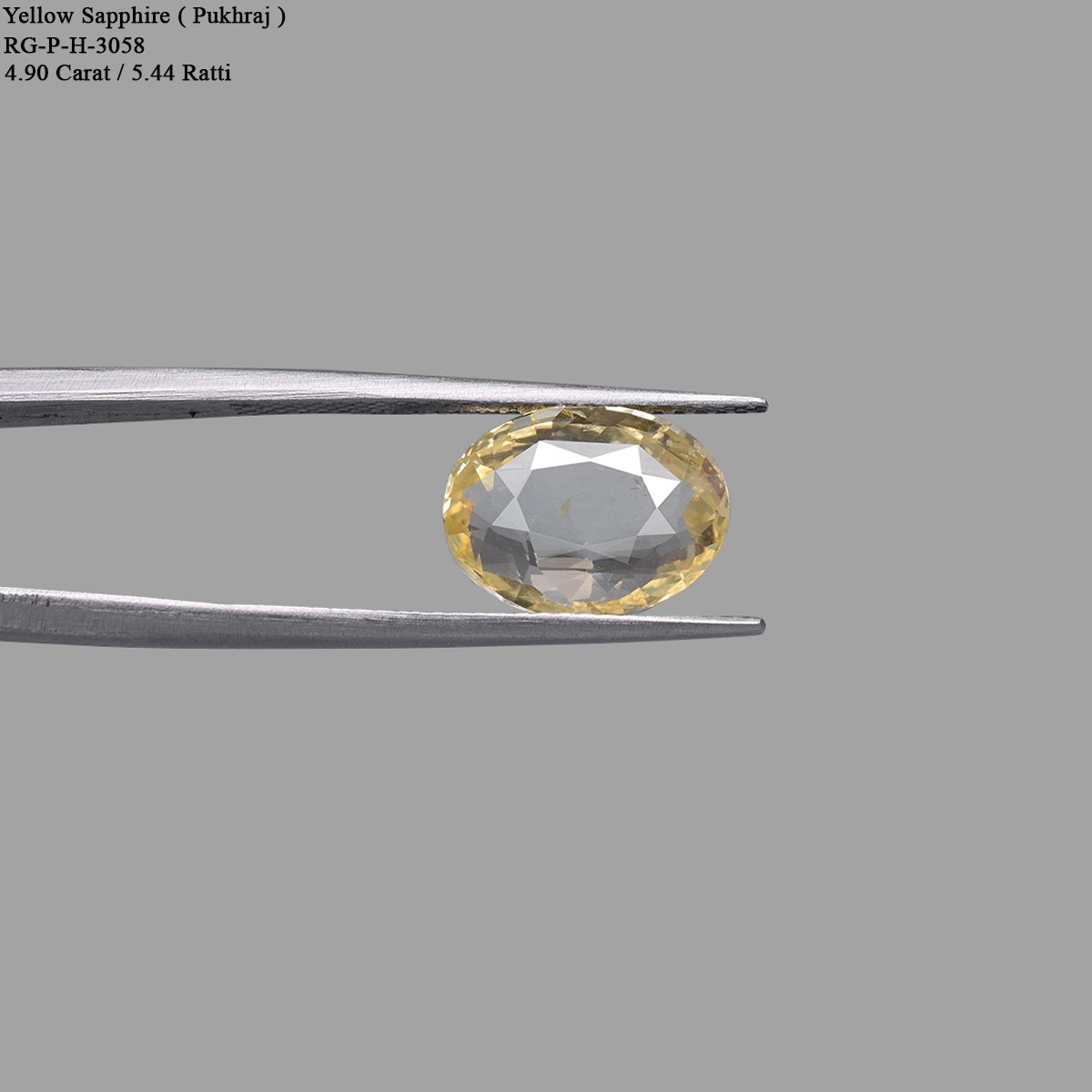d0825-rgw-h-puk-3058-4 4.9 carats Yellow Sapphire  ( 5.44 Ratti Pukhraj ) - Image 4