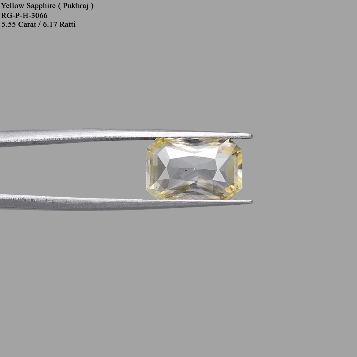 d0825-rgw-h-puk-3066-4 5.55 carats Yellow Sapphire  ( 6.17 Ratti Pukhraj ) - Image 4