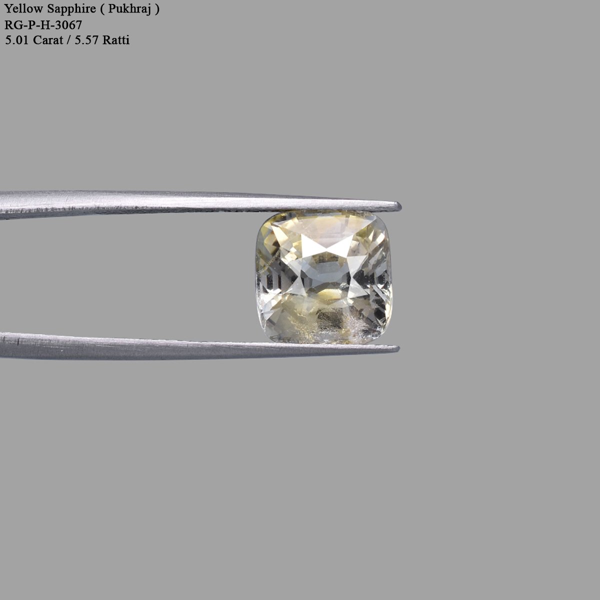 d0825-rgw-h-puk-3067-4 5.01 carats Yellow Sapphire  ( 5.57 Ratti Pukhraj ) - Image 3