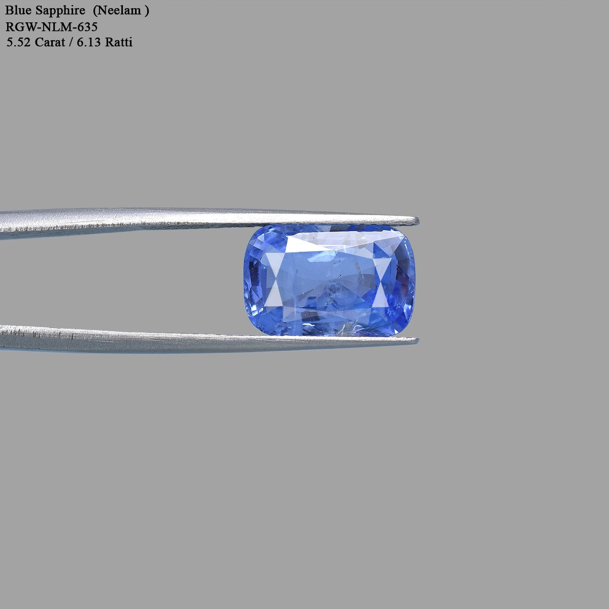 d0825-rgw-n-635-4 5.52 carats Blue Sapphire ( 6.13 ratti Neelam ) - Image 4