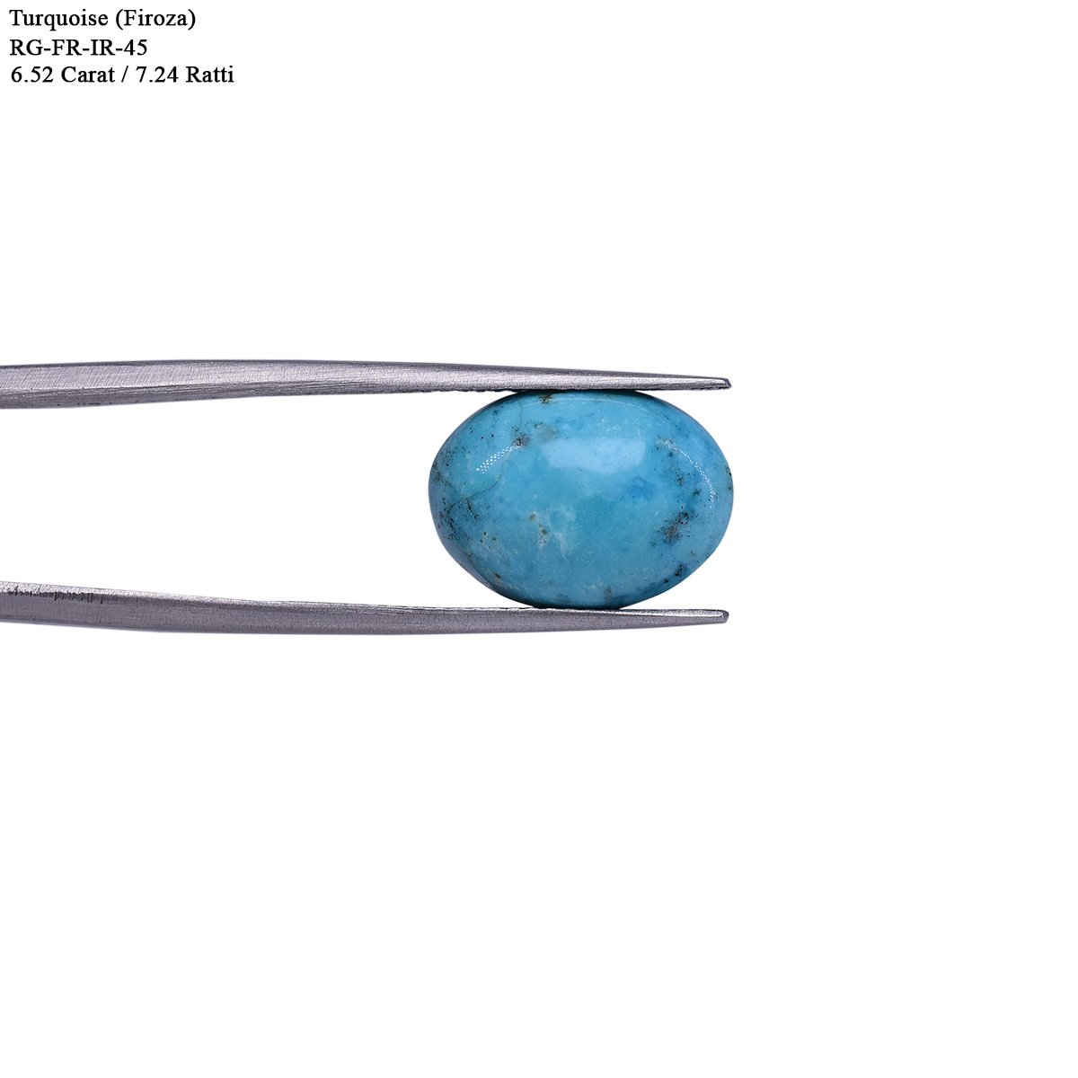 d0925-rg-fr-ir-45-4 6.52 carats Turquoise ( 7.24 ratti Firoza ) - Image 4