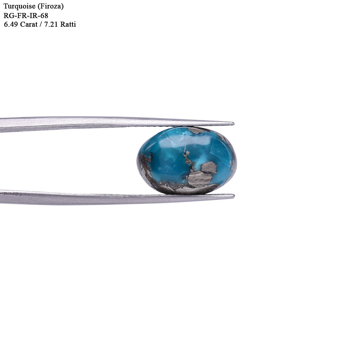 d0925-rg-fr-ir-68-4 6.49 carats Turquoise ( 7.21 ratti Firoza ) - Image 4