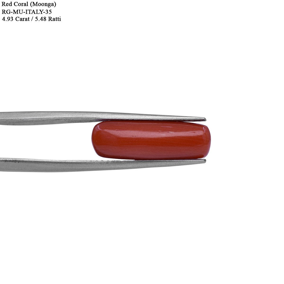 d0925-rg-mu-italy-35-3 4.93 carats Red Coral ( 5.48 ratti Moonga ) - Image 3