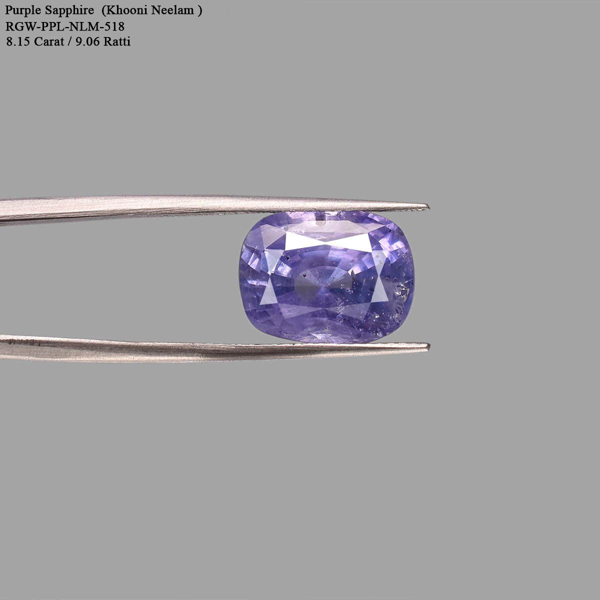 d0925-rgw-khooni-n-518-4 8.15 carats Purple Sapphire ( 9.06 ratti Khooni Neelam ) - Image 4