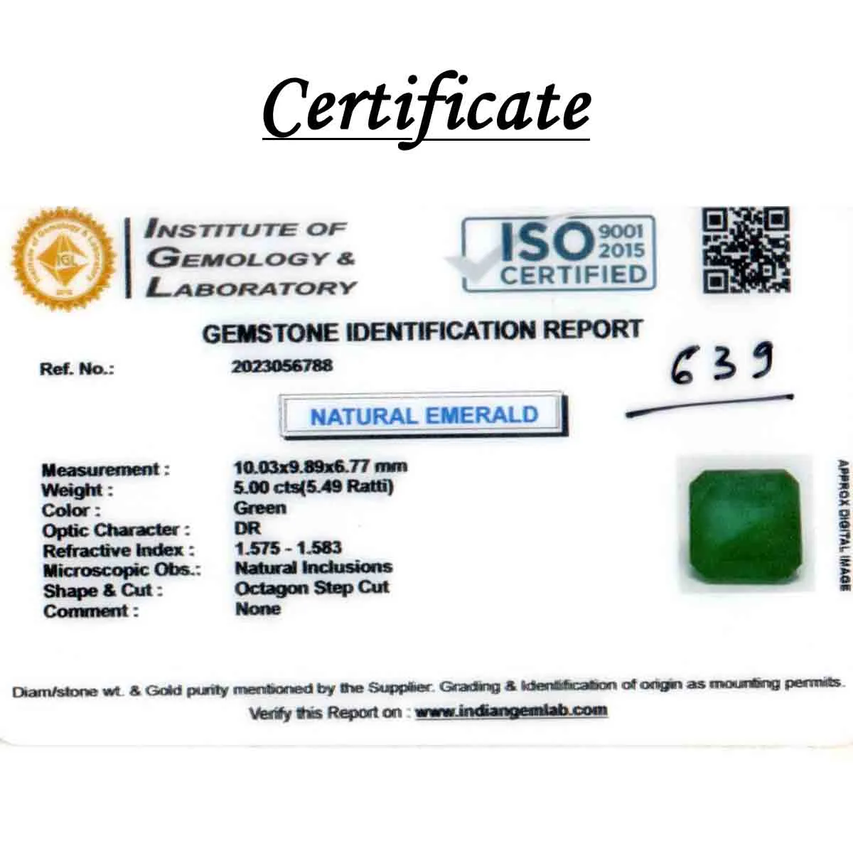 5 Carats Emerald ( 5.49 Ratti Panna ) - Image 5
