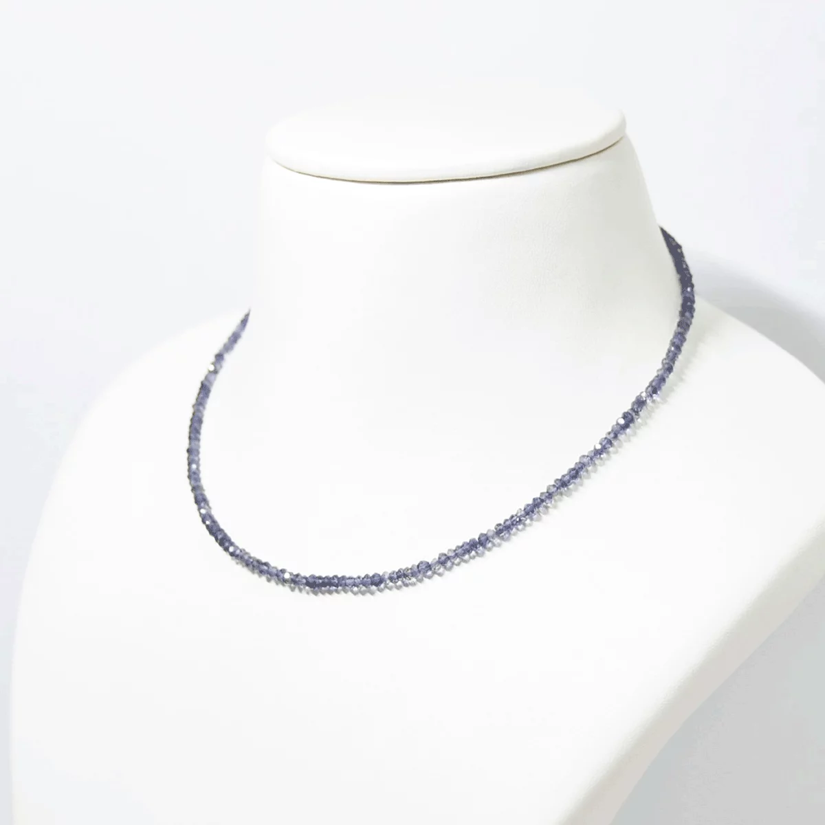 Natural Iolite Beads Necklace ( Nili Stone Mala ) - Image 2
