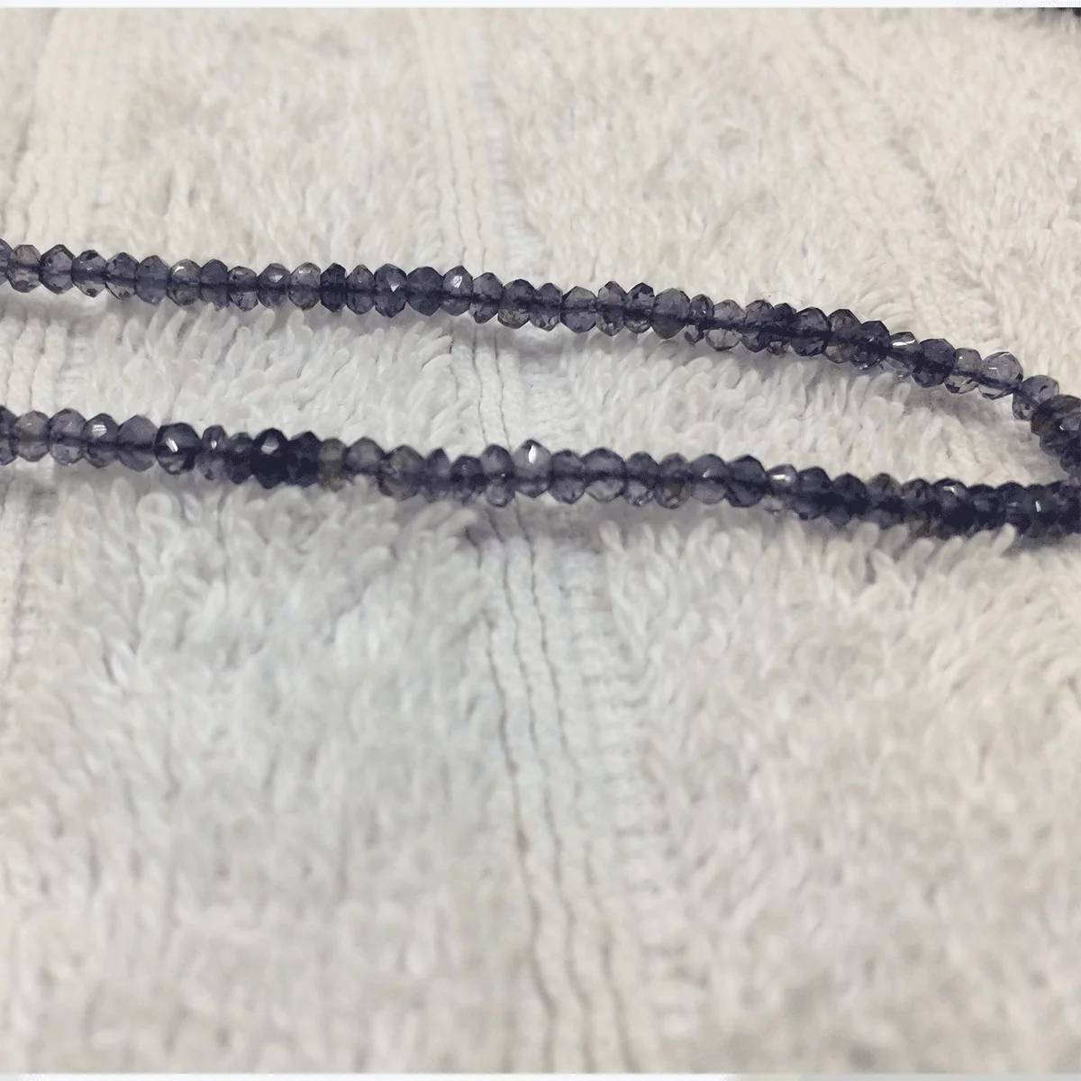 Natural Iolite Beads Necklace ( Nili Stone Mala ) - Image 4