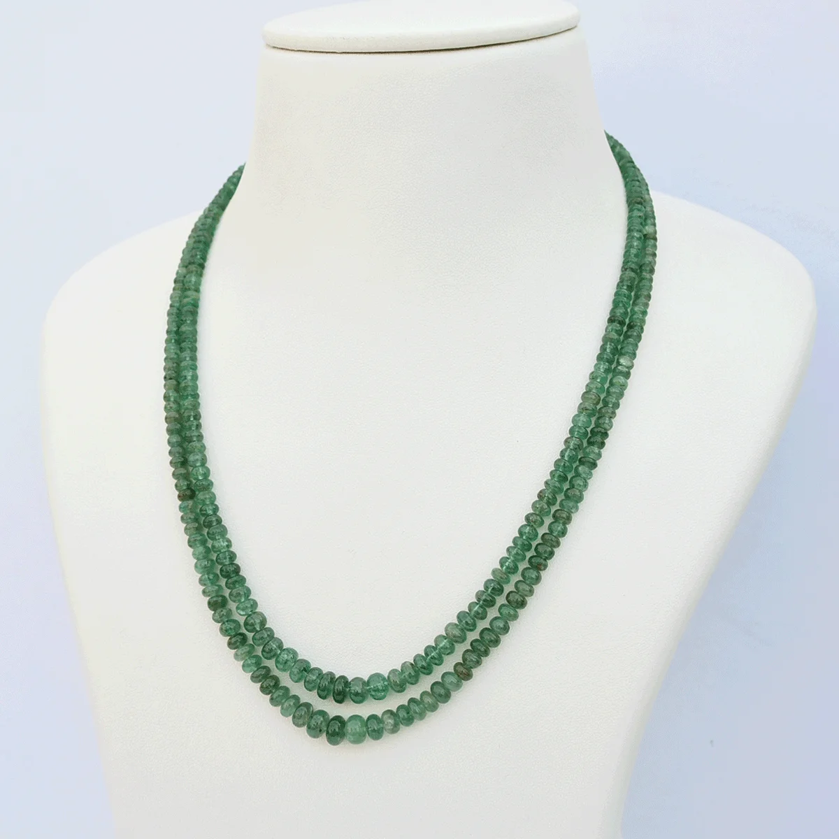 Precious Natural Emerald Gemstone Mala Necklace with Lab Certificate - Image 4
